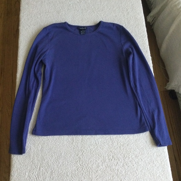 Vintage Y2K Limited Long Sleeve Tee Purple Cotton 90s - Sz Medium - Picture 3 of 8